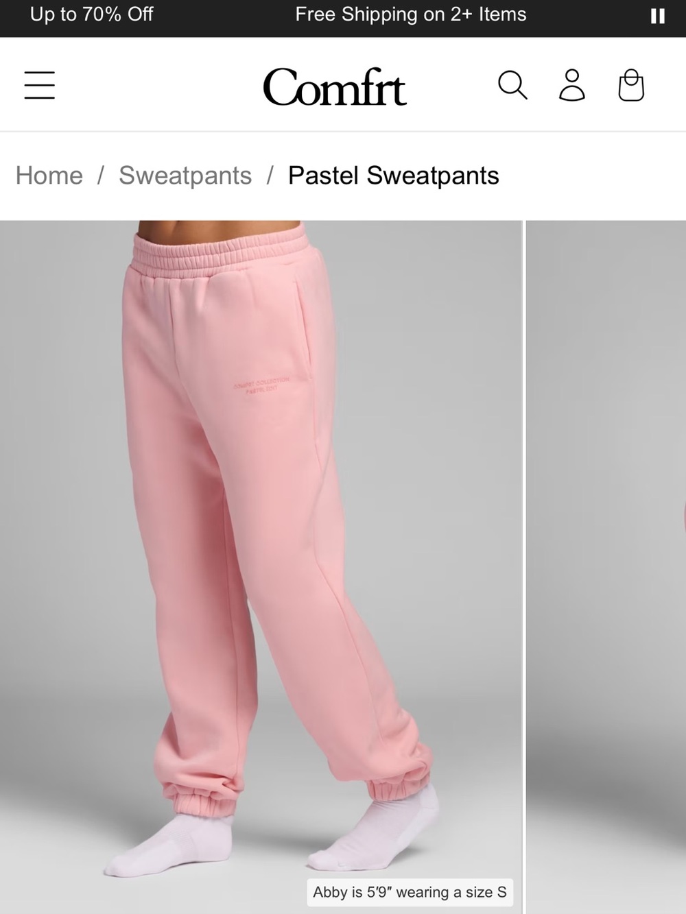 Comft Pastel Pink Sweatpants